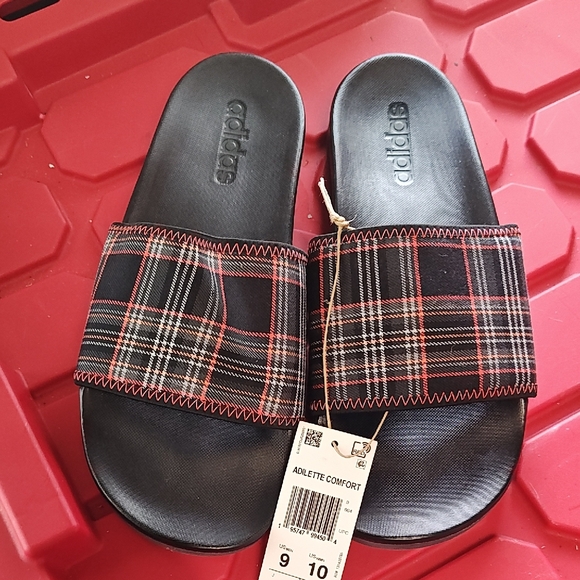 Adidas Adilette Plaid Comfort Slides